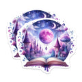 (2 Pack) Fantasy Castle Magnets - Whimsical Fairytale Decor - Book Lover Aesthetic - 5 Inches On Longest Side - Thick Durable Magnet - Made in USA - MAG39364