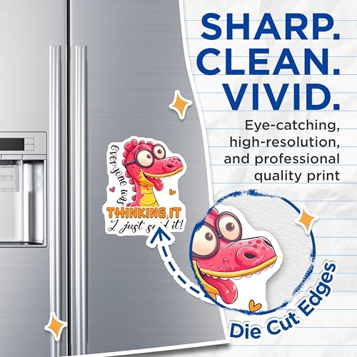 (2 Pack) Funny Dinosaur Magnets - Everyone was Thinking It I Just Said It - Cute Fridge Magnets - Quirky Kitchen - 5" On Longest Side - for Cars, Fridges, Toolboxes - Made in USA - MAG4377