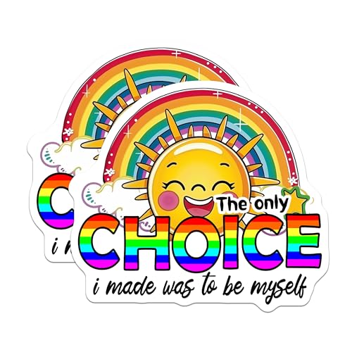 (2 Pack) Positive Quote Stickers - Inspirational Art Decals - 5" On Longest Side - Sticks to Smooth Flat Surfaces - Made in USA - BMCS9190 - BMCS9190