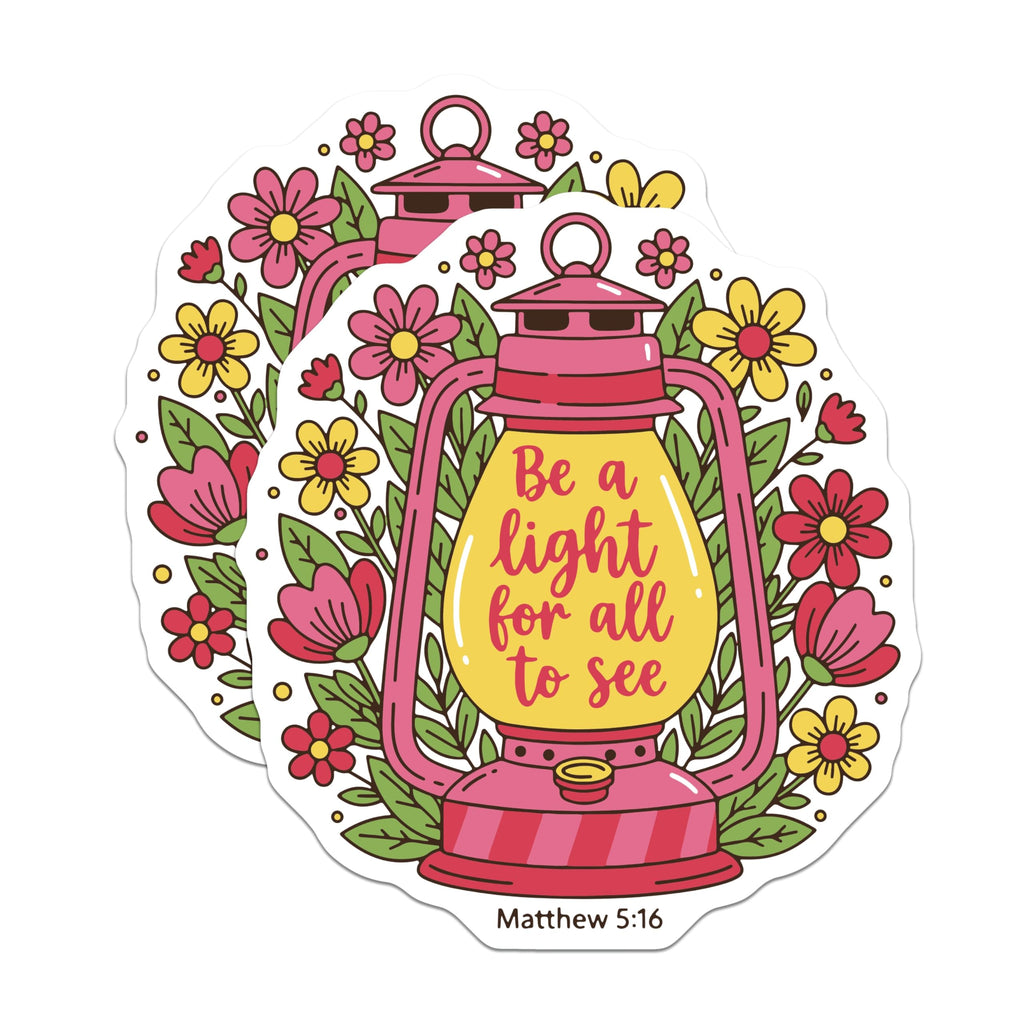 (2 Pack) Lantern Christian Magnets - Religious Verse - Inspirational Home Decor - 5" On Longest Side - Premium Magnet - for Cars, Refrigerators, Toolboxes, Lockers - Made in USA - MAG15654
