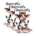 (3 Pack) Attitude Cow Decals - Funny Animal - Sassy Farm - Laptop Decal - 3 Inches On Longest Side - Easy Peel & Apply - Made in USA - 3MCS2565