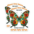 (2 Pack) Inspirational Floral Butterfly Stickers - Motivational Quote - Vibrant Flower Design - 5" On Longest Side - Sticks to Smooth Flat Surfaces - Made in USA - BMCS9737