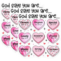 (3 Pack) God Says You are Decals - Christian Affirmation - Inspirational Decal - 3 Inches On Longest Side - Easy Peel & Apply - Made in USA - 3MCS2177