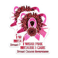 (2 Pack) Breast Cancer Awareness Stickers - Pink Ribbon Stickers - Support Stickers - 5" On Longest Side - Sticks to Smooth Flat Surfaces - Made in USA - BMCS4741