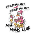(2 Pack) Overstimulated Moms Club Magnets - Funny Mom Life - New Motherhood Fridge Decor - 5 Inches On Longest Side - Thick Durable Magnet - Made in USA - MAG37687