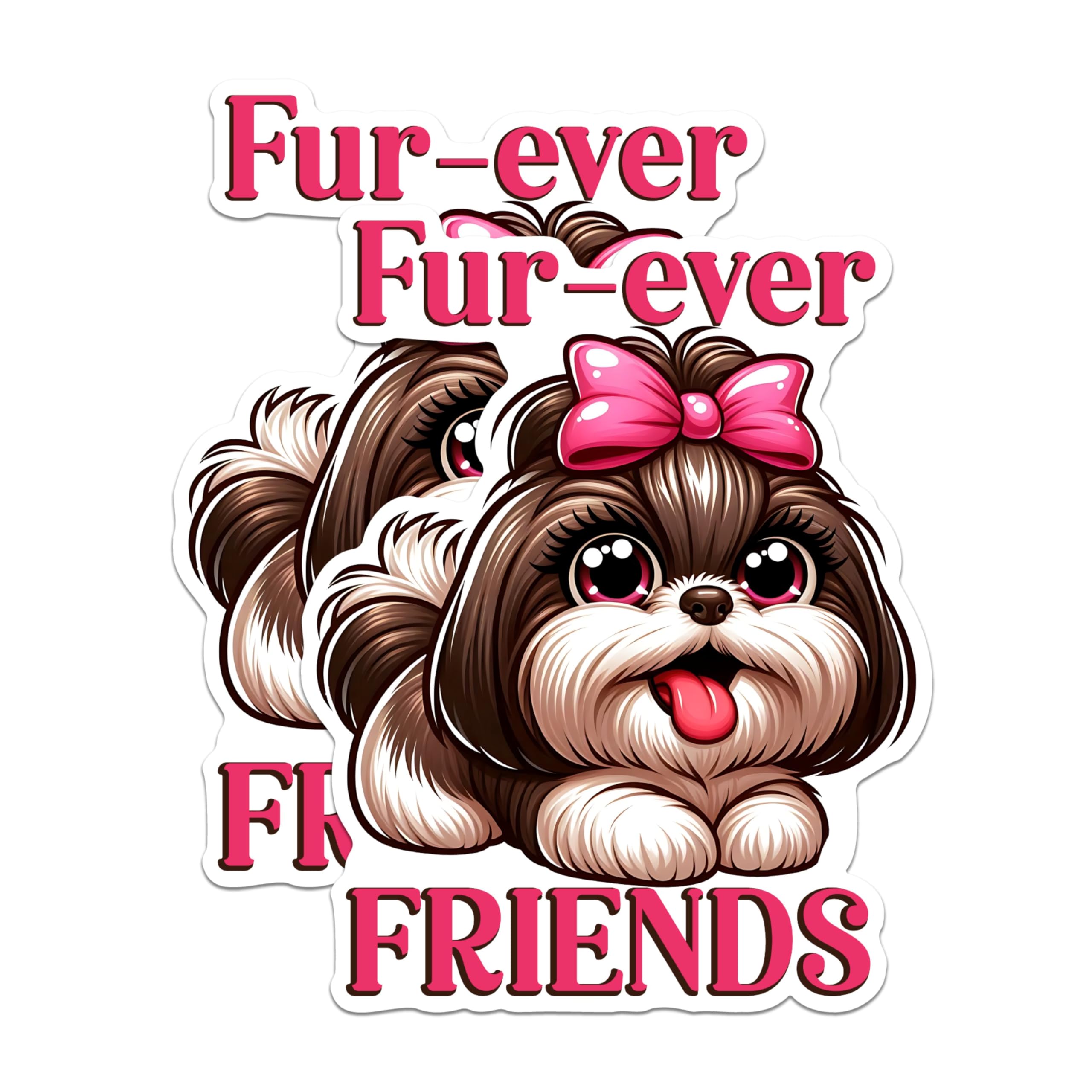 (2 Packs) Fur-Ever Friends Magnets - Cute Mini Dog Breed Magnets - 5 Inches On Longest Side - Premium Magnet - for Fridges, Toolboxes, Cars - Made in USA - MAG2413