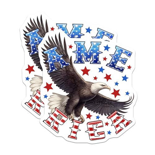(2 Pack) American Eagle Magnets - USA Bald Eagle Kitchen Decor - 5" On Longest Side - for Cars, Fridges, Toolboxes - Made in USA - MAG7410