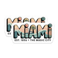 (2 Pack) Miami Magnets - Florida Souvenir - Magic City Fridge Decor - 5" On Longest Side - Premium Magnet - for Cars, Refrigerators, Toolboxes, Lockers - Made in USA - MAG18841