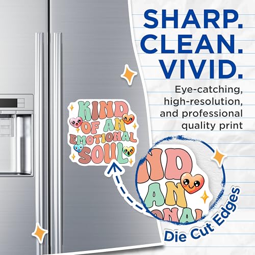 (2 Pack) Kind of an Emotional Soul Magnets - Cute Heart Magnets - Fun Emotional Decor Magnets - 5" On Longest Side - for Cars, Refrigerators, Toolboxes, Lockers - Made in USA BMCS3250