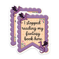 (2 Pack) Fantasy Book Stickers - Dragon Reader Decor - Bookish Reading Accessory - 5" On Longest Side - Sticks to Smooth Flat Surfaces - Made in USA - BMCS20723