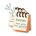 (2 Pack) Reminder Stickers - Motivational Decal - Inspirational Growth - 5" On Longest Side - Sticks to Smooth Flat Surfaces - Made in USA - BMCS8329