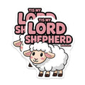 (2 Pack) Lord Shepherd Stickers - Christian Bible Verse Stickers - Psalm 23 Stickers for Faith - 5" On Longest Side - Sticks to Smooth Flat Surfaces - Made in USA - BMCS3881