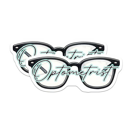 (2 Pack) Optometrist Magnets - Glasses Theme - Optometry Office Decor - Eye Care - Vision Specialist - Medical Professional - 5" On Longest Side - for Cars, Fridges, Toolboxes - Made in USA - MAG8073