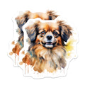 (2 Pack) Watercolor Fluffy Dog Magnets - Cute Pet Art Decor - Animal Lover Appreciation - 5 Inches On Longest Side - Thick Durable Magnet - Made in USA - MAG28033