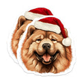 (2 Pack) Chow Chow Santa Magnets - Christmas Dog Magnets - Holiday Pet Magnets - 5 Inches On Longest Side - Thick Durable Magnet - Made in USA - MAG24188