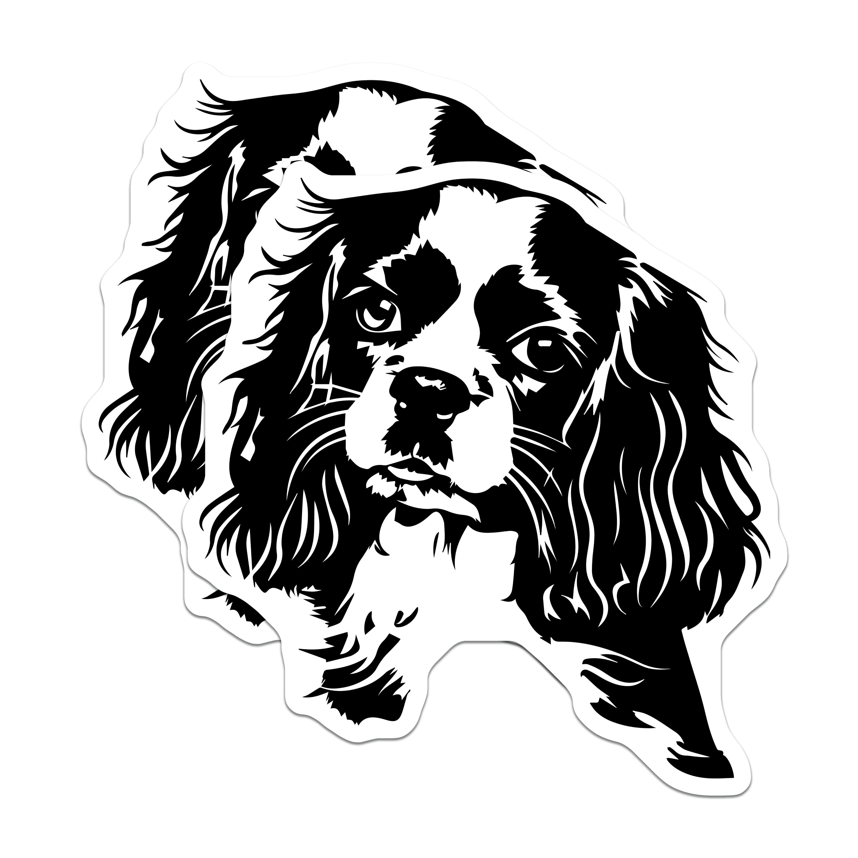 (2 Pack) Cavalier King Charles Spaniel Magnets - Dog Owner Decor - Pet Lover Refrigerator Accent - 5 Inches On Longest Side - Thick Durable Magnet - Made in USA - MAG37955