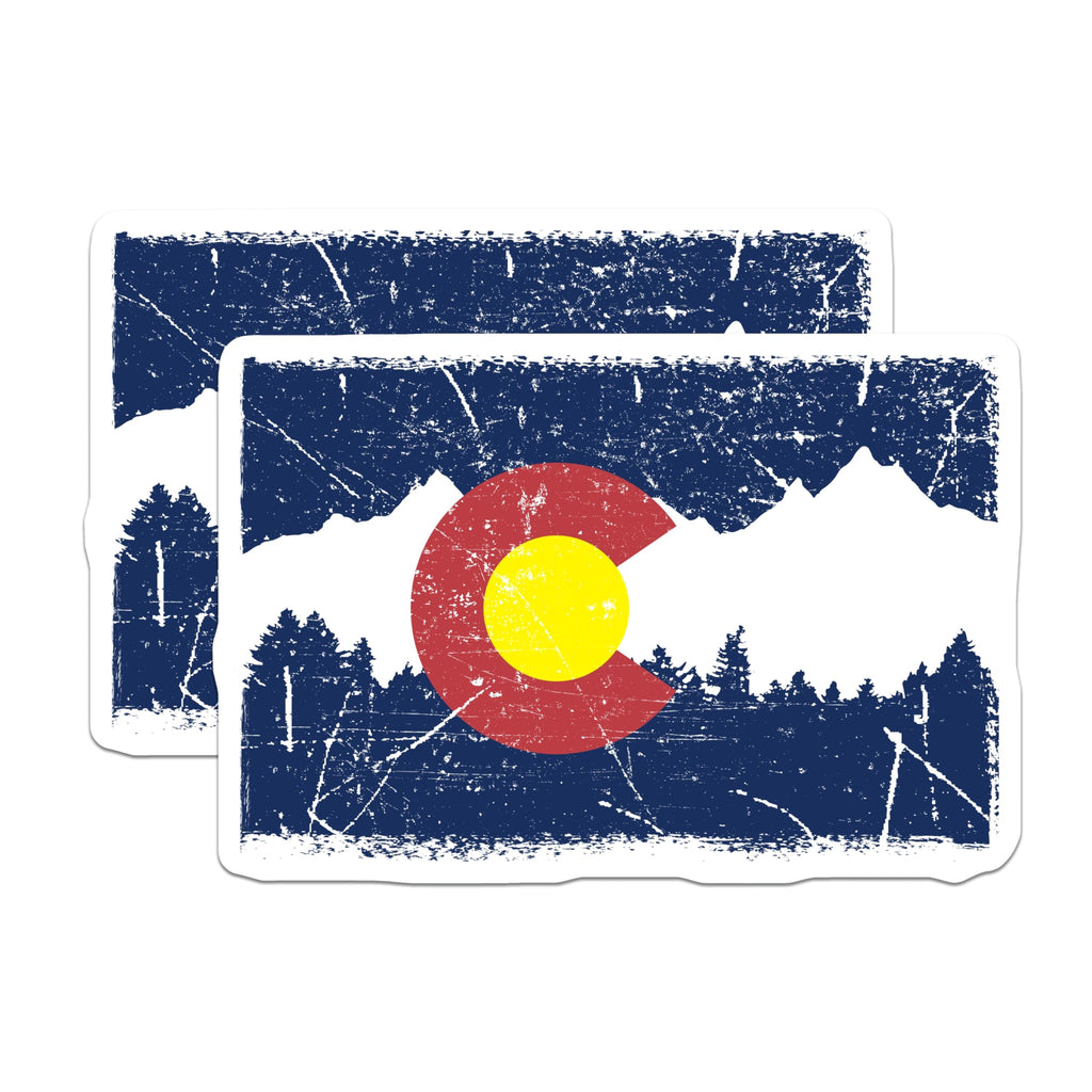 (2 Pack) Colorado Flag Magnets - Distressed Colorado - State Flag Magnet - 5" On Longest Side - Premium Magnet - for Cars, Refrigerators, Toolboxes, Lockers - Made in USA - MAG17815