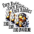(3 Pack) Crying Duck Decals - Even Baddies Get Saddies - Laptop Decal - 3 Inches On Longest Side - Easy Peel & Apply - Made in USA - 3MCS1337