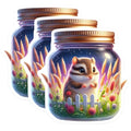(3 Pack) Hamster Decals - Cute Animal Stickers - Fantasy Jar Decals - 3 Inches On Longest Side - Easy Peel & Apply - Made in USA - 3MCS8120