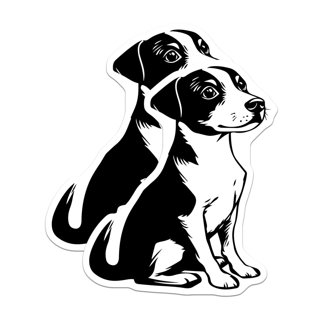 (2 Pack) Adorable Puppy Magnets - Dog Mom Refrigerator Decor - Pet Animal Locker Accessory for Dog Lovers - 5 Inches On Longest Side - Thick Durable Magnet - Made in USA - MAG37280