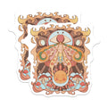 (2 Pack) Moth Sun Mushroom Magnets - Psychedelic Boho Decor - Hippie Celestial Art Kitchen Fridge - 5 Inches On Longest Side - Thick Durable Magnet - Made in USA - MAG36062