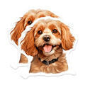 (2 Pack) Adorable Cavapoo Dog Magnets - Fluffy Cockapoo Puppy - Dog Mom Dad Refrigerator Decor - 5 Inches On Longest Side - Thick Durable Magnet - Made in USA - MAG29147