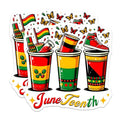 (2 Pack) Juneteenth Celebration Magnets - Black History Decor - 5" On Longest Side - for Cars, Fridges, Toolboxes - Made in US