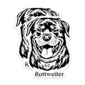 (2 Pack) Rottweiler Dog Stickers - Cute Pet Stickers - Dog Lover Stickers - 5" On Longest Side - Sticks to Smooth Flat Surfaces - Made in USA - BMCS4020