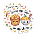 (2 Pack) Mac and Cheese Magnets - Cute Couple Foodie Decor - Romantic Pun - Valentine's Day Kitchen - 5 Inches On Longest Side - Thick Durable Magnet - Made in USA - MAG36527