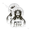 (2 Pack) Jesus Christ Magnets - Infinite Love Decor - Christian Faith Spiritual Home - 5 Inches On Longest Side - Thick Durable Magnet - Made in USA - MAG25169