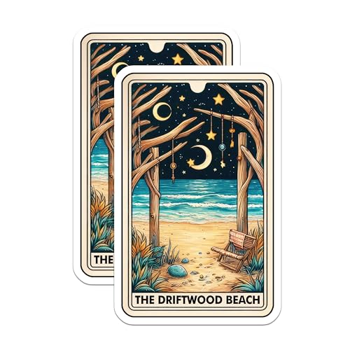(2 Pack) Ocean Sunset Magnet - Coastal Decor - 5" On Longest Side - Sticks to Smooth Flat Surfaces - Made in USA - MAG10307