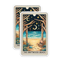 (2 Pack) Ocean Sunset Magnet - Coastal Decor - 5" On Longest Side - Sticks to Smooth Flat Surfaces - Made in USA - MAG10307
