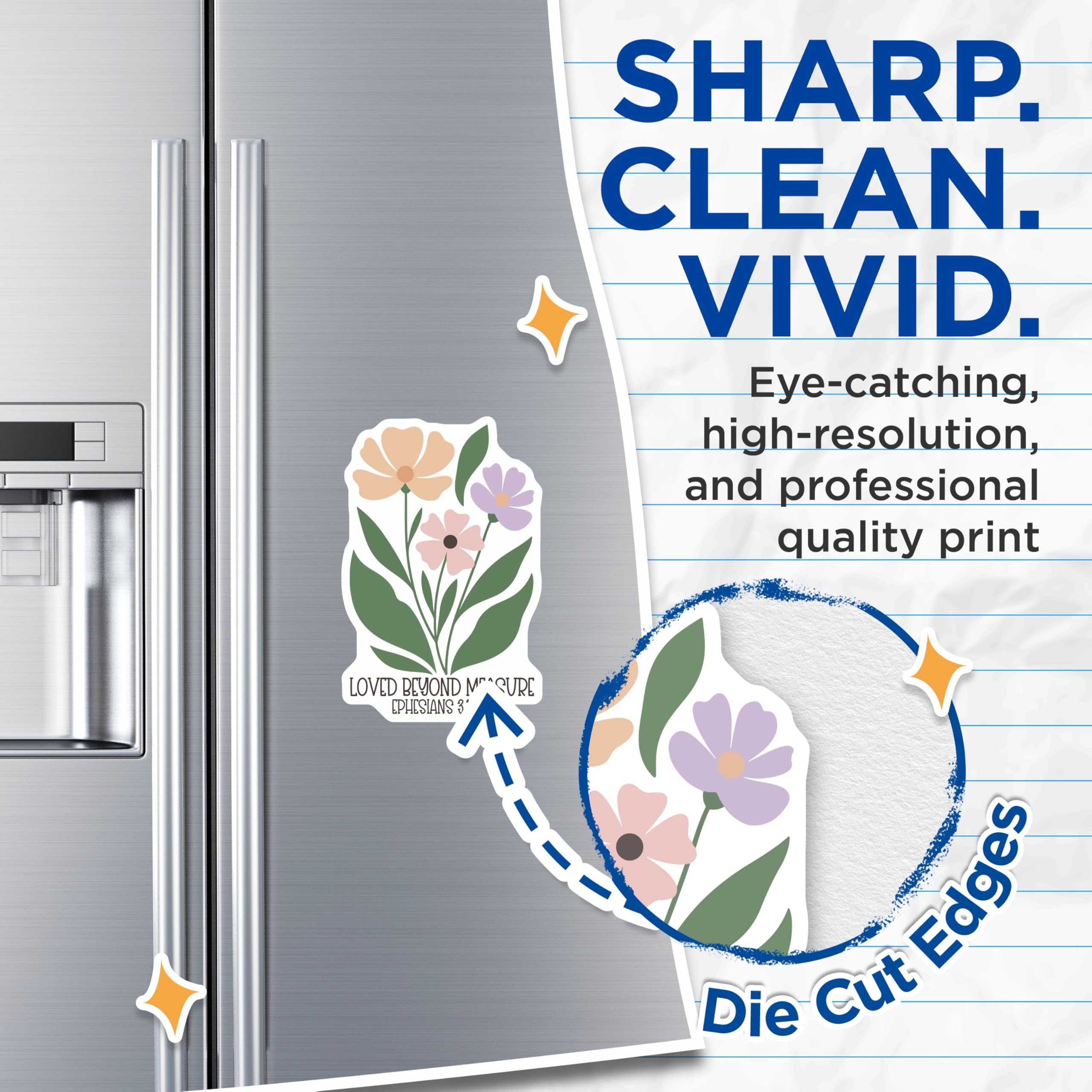 (2 Pack) Flower Magnets - Floral Bouquet Decor - Botanical Refrigerator Magnets - 5" On Longest Side - Premium Magnet - for Cars, Refrigerators, Toolboxes, Lockers - Made in USA - MAG16748