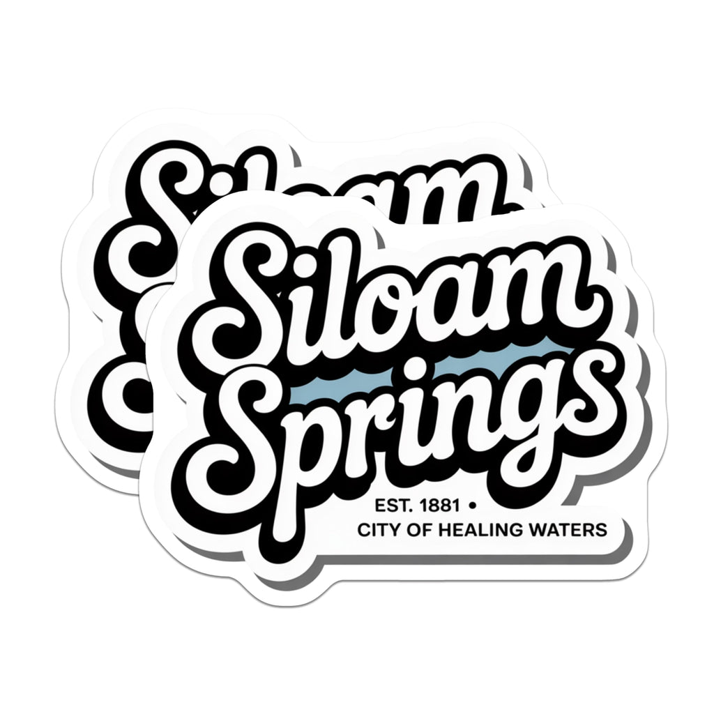(2 Pack) Siloam Springs Magnets - Arkansas Souvenir - City of Healing Waters - 5" On Longest Side - Premium Magnet - for Cars, Refrigerators, Toolboxes, Lockers - Made in USA - MAG18128