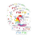 (2 Pack) Funny Unicorn Stickers - Profane Humor - Unicorn Illustration - 5" On Longest Side - Sticks to Smooth Flat Surfaces - Made in USA - BMCS7799