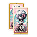 (2 Pack) Cool Grandma Skeleton Magnets - Sassy Coffee Lover Art - Humorous Fridge Locker Decor - 5 Inches On Longest Side - Thick Durable Magnet - Made in USA - MAG22770