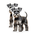 (2 Pack) Schnauzer Dog Magnets - Pet Owner Decor - Animal Fridge Accessory - 5 Inches On Longest Side - Thick Durable Magnet - Made in USA - MAG25740