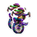 (2 Pack) Alligator Mardi Gras Magnets - Funny Gator Decor - Unique Fridge Magnets - 5" On Longest Side - Premium Magnet - for Cars, Refrigerators, Toolboxes, Lockers - Made in USA - MAG15547