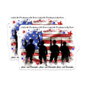 (2 Pack) Patriotic Military Magnets - Veteran Remembrance Decor - American Flag Theme - Honor Our Troops - Memorial Day - 5 Inches On Longest Side - Thick Durable Magnet - Made in USA - MAG30004