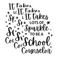 (3 Pack) School Counselor Decals - Sparkle Decals - Counselor Laptop Decal - 3 Inches On Longest Side - Easy Peel & Apply - Made in USA - 3MCS4586