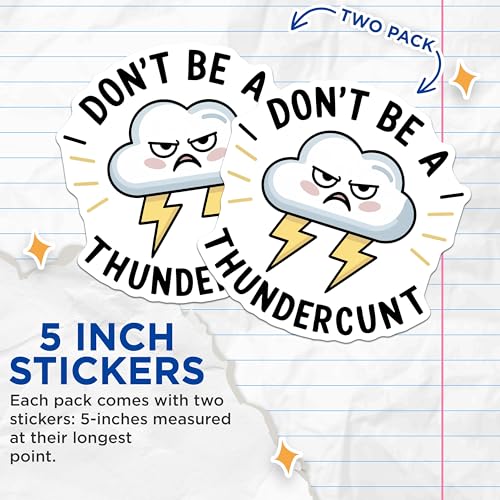 (2 Pack) Humorous Sticker Pack Stickers - 5" On Longest Side - Sticks to Smooth Flat Surfaces - Made in USA - BMCS8673 - BMCS8673