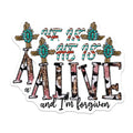 (2 Pack) Christian Car Magnets - He is Alive Quote - Forgiven Scripture Decor - Western Turquoise Serape - Religious Womens - 5 Inches On Longest Side - Thick Durable Magnet - Made in USA - MAG28063