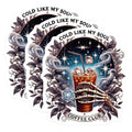 (3 Pack) Cold Like My Soul Decals - Coffee Club Sticker - Spooky Vibes Decals - 3 Inches On Longest Side - Easy Peel & Apply - Made in USA - 3MCS8702