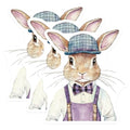 (3 Pack) Dapper Rabbit Decals - Bunny with Bowtie - Laptop Decals - 3 Inches On Longest Side - Easy Peel & Apply - Made in USA - 3MCS8266