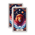(2 Pack) Leo Stickers - Zodiac Sign - Astrology - Horoscope - Star Sign - Celestial - 5" On Longest Side - Sticks to Smooth Flat Surfaces - Made in USA - BMCS5138