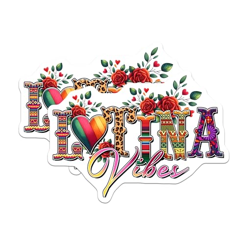 (2 Pack) Latina Vibes Magnets - 5" On Longest Side - for Cars, Fridges, Toolboxes - Made in USA - MAG8222