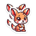 (2 Pack) Cute Kawaii Kangaroo Magnets - Chibi Animal Art - Fridge Locker Decor - 5 Inches On Longest Side - Thick Durable Magnet - Made in USA - MAG36499