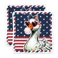 (2 Pack) Patriotic Goose Magnets - American Flag Animal Decor - Funny 4th of July Refrigerator Art - 5 Inches On Longest Side - Thick Durable Magnet - Made in USA - MAG36121