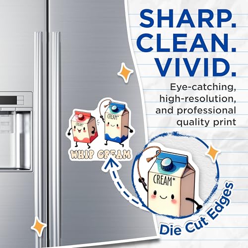 (2 Pack) Whip Cream Cute Magnets - 5" On Longest Side - for Cars, Fridges, Toolboxes - Made in USA - MAG7593