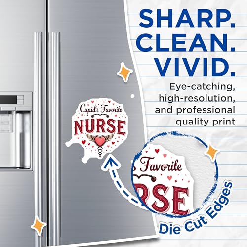 (2 Pack) Cupid's Favorite Nurse Magnets - Heart Nurse Magnets - Valentine's Day Nurse Decor Magnets - 5" On Longest Side - for Cars, Refrigerators, Toolboxes, Lockers - Made in USA BMCS3109